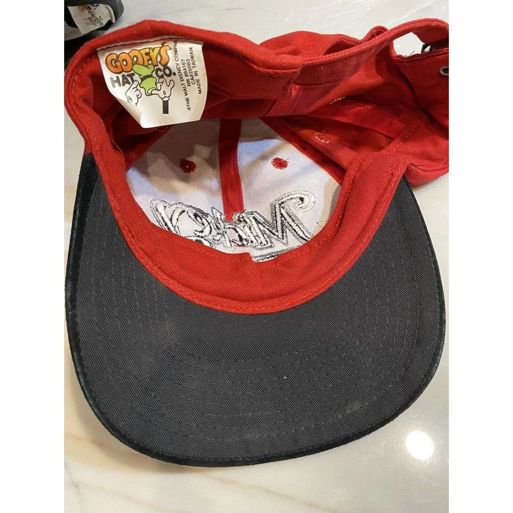 Vintage Goofy's Hat Co Mickey Mouse Adjustable Hat Letter Red Disney Rare